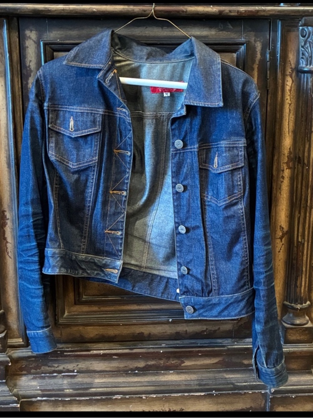 Allen B. by Allen Schwartz Blue Denim cropped Jacket medium